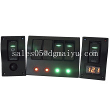 Panel de interruptores basculantes DC12V 4 Gang Switch Panel